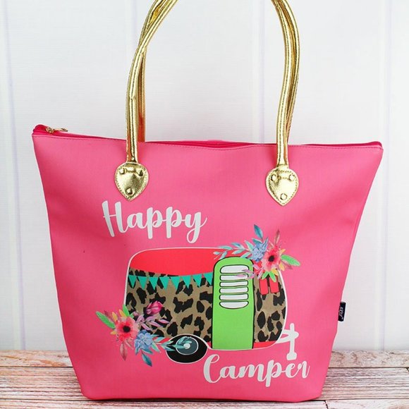 Handbags - NWT Leopard Happy Camper Tote